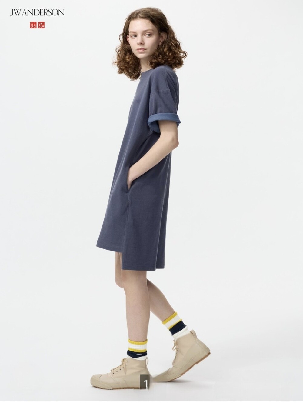Uniqlo JW ANDERSON Oversize Bicolor T-shirt Dress